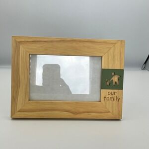 Rare Woods Our Family Wooden‎ Photo Picture Frame Tabletop Decor